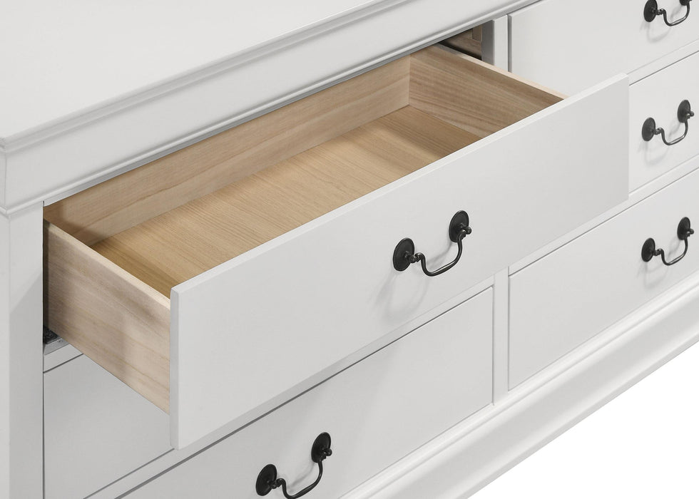 Louis Philippe 6-drawer Dresser White - California Furniture (Coachella, CA)