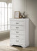Louis Philippe 5-drawer Bedroom Chest White - California Furniture (Coachella, CA)