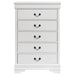 Louis Philippe 5-drawer Bedroom Chest White - California Furniture (Coachella, CA)