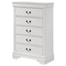 Louis Philippe 5-drawer Bedroom Chest White - California Furniture (Coachella, CA)