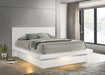 Jessica California King, E.king, & Queen Bed with Storage Headboard Cappuccino - California Furniture (Coachella, CA)