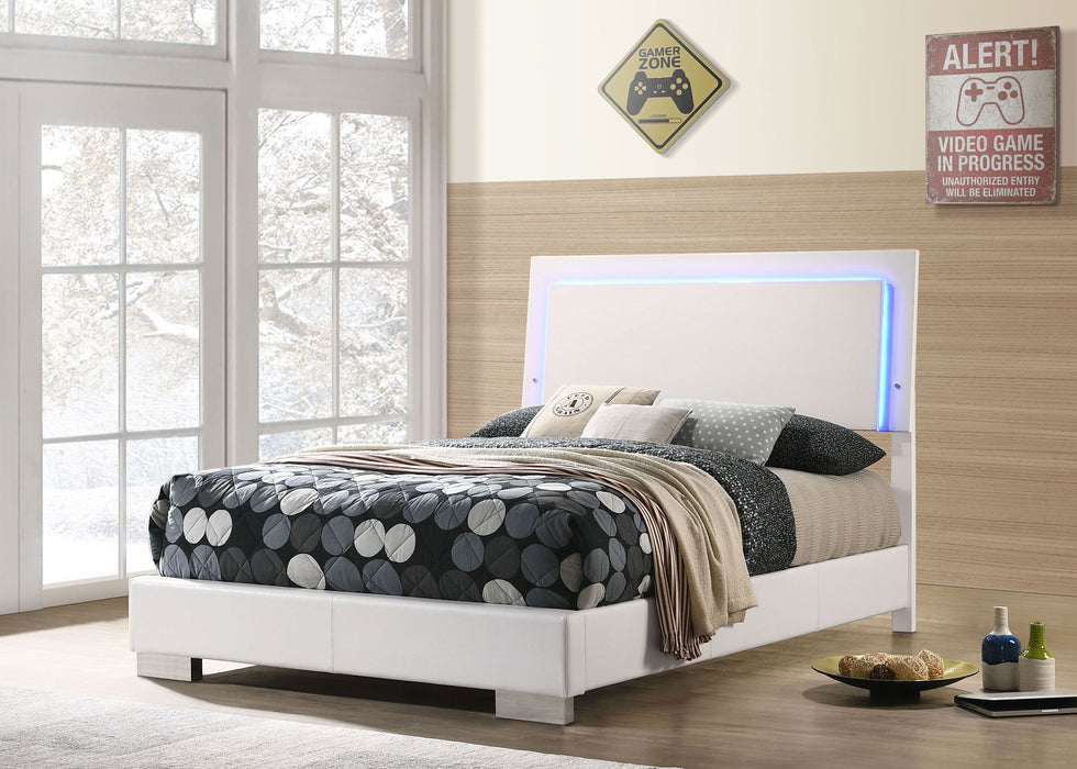 Felicity Panel Bed with LED Lighting - California Furniture (Coachella, CA)