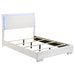 Felicity Full & Twin Panel Bed with LED Lighting Glossy White - California Furniture (Coachella, CA)
