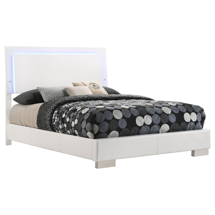 Felicity Panel Bed with LED Lighting - California Furniture (Coachella, CA)