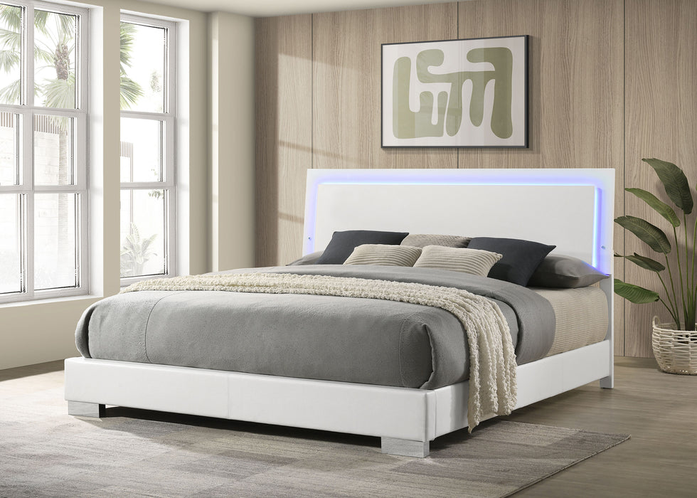 Felicity Panel Bed with LED Lighting - California Furniture (Coachella, CA)