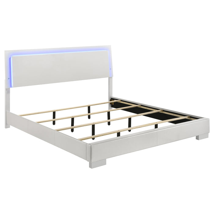 Felicity Panel Bed with LED Lighting - California Furniture (Coachella, CA)
