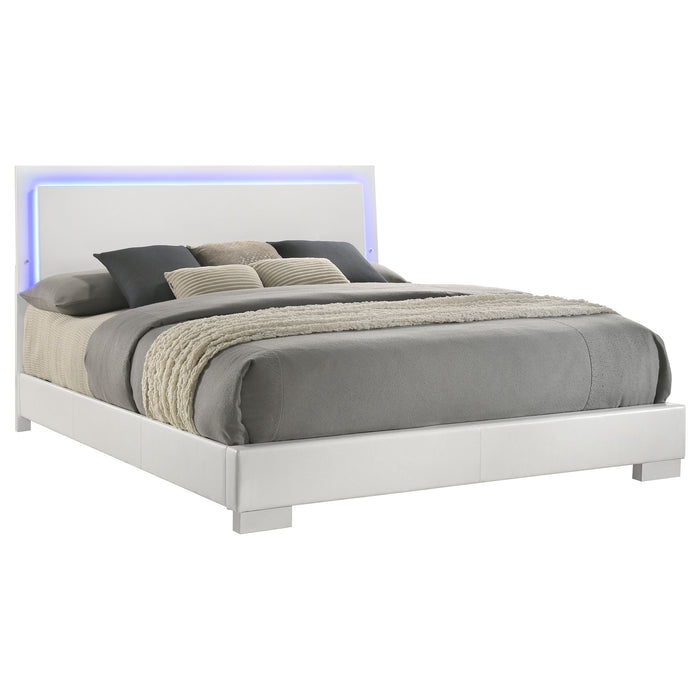 Felicity Panel Bed with LED Lighting - California Furniture (Coachella, CA)