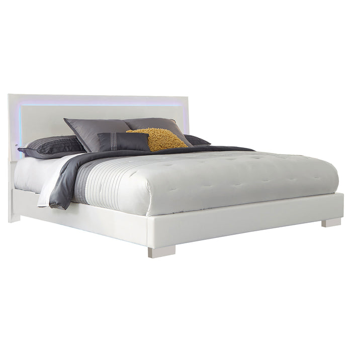 Felicity Panel Bed with LED Lighting - California Furniture (Coachella, CA)