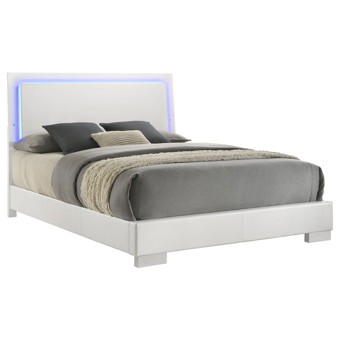 Felicity Panel Bed with LED Lighting - California Furniture (Coachella, CA)