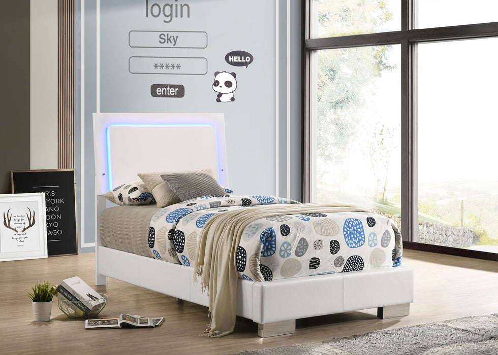 Felicity Panel Bed with LED Lighting - California Furniture (Coachella, CA)