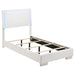Felicity Full & Twin Panel Bed with LED Lighting Glossy White - California Furniture (Coachella, CA)