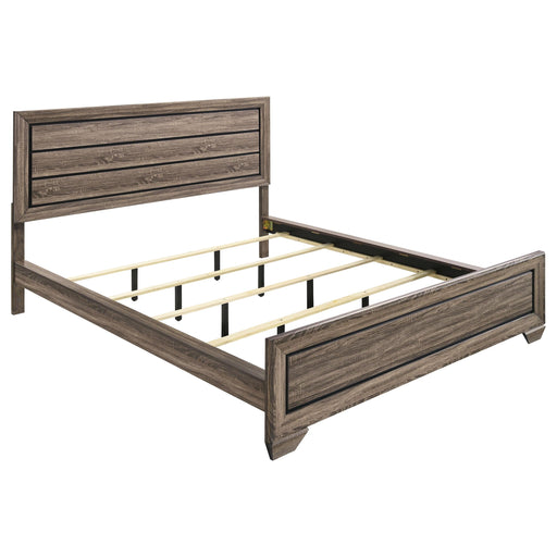 Kauffman California King, E.king, & Queen Panel Bed Washed Taupe - California Furniture (Coachella, CA)