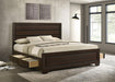 Kauffman California King, Eastren king, & Queen Storage Bed Dark Cocoa - California Furniture (Coachella, CA)