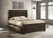 Kauffman California King, Eastren king, & Queen Storage Bed Dark Cocoa - California Furniture (Coachella, CA)