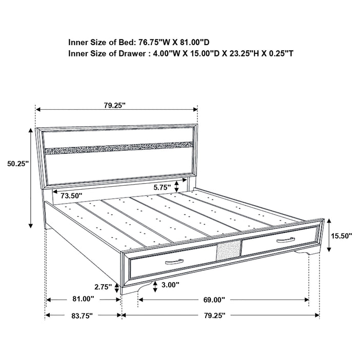 Miranda Panel Platform Storage Bed - California Furniture (Coachella, CA)