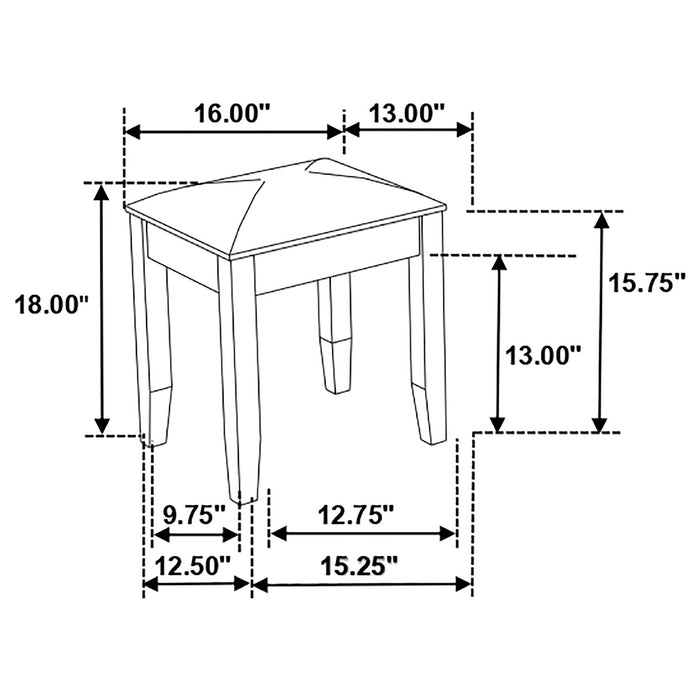 Barzini Vanity Stools - California Furniture (Coachella, CA)