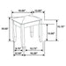 Barzini Vanity Stools - California Furniture (Coachella, CA)