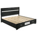 Miranda California King. E.King, & Queen 2-drawer Storage Bed Black & White - California Furniture (Coachella, CA)
