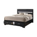 Miranda California King. E.King, & Queen 2-drawer Storage Bed Black & White - California Furniture (Coachella, CA)