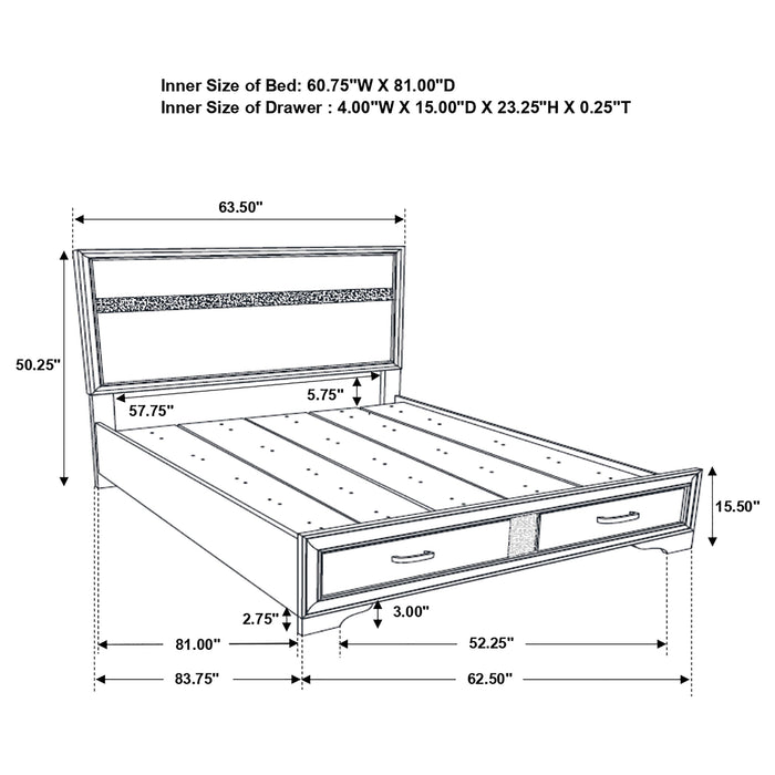 Miranda Panel Platform Storage Bed - California Furniture (Coachella, CA)