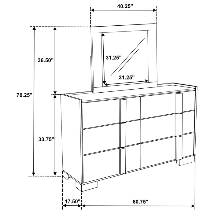 Hyland Dresser With Mirror - California Furniture (Coachella, CA)