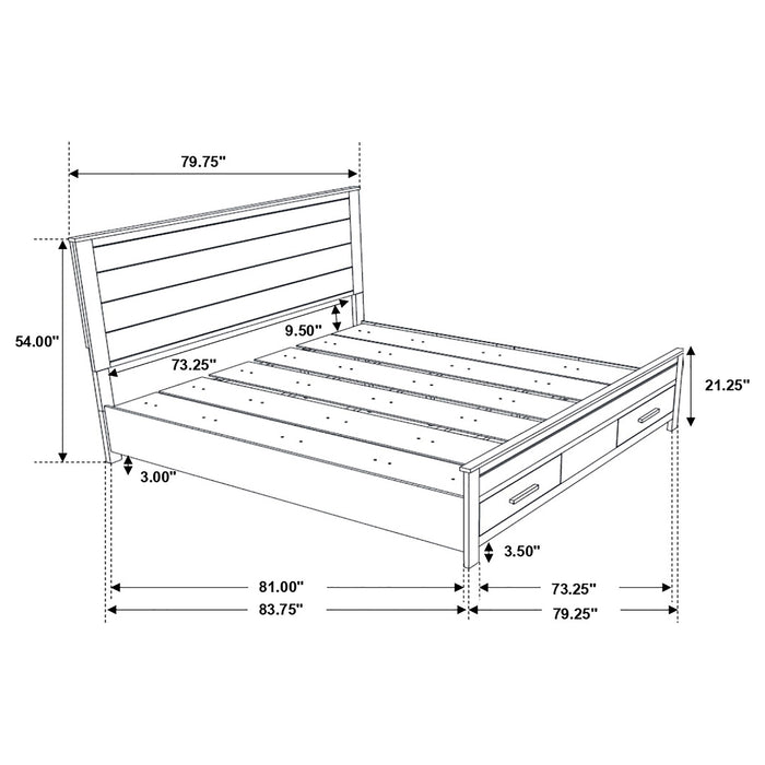 Woodmont Panel Platform Storage Bed - California Furniture (Coachella, CA)