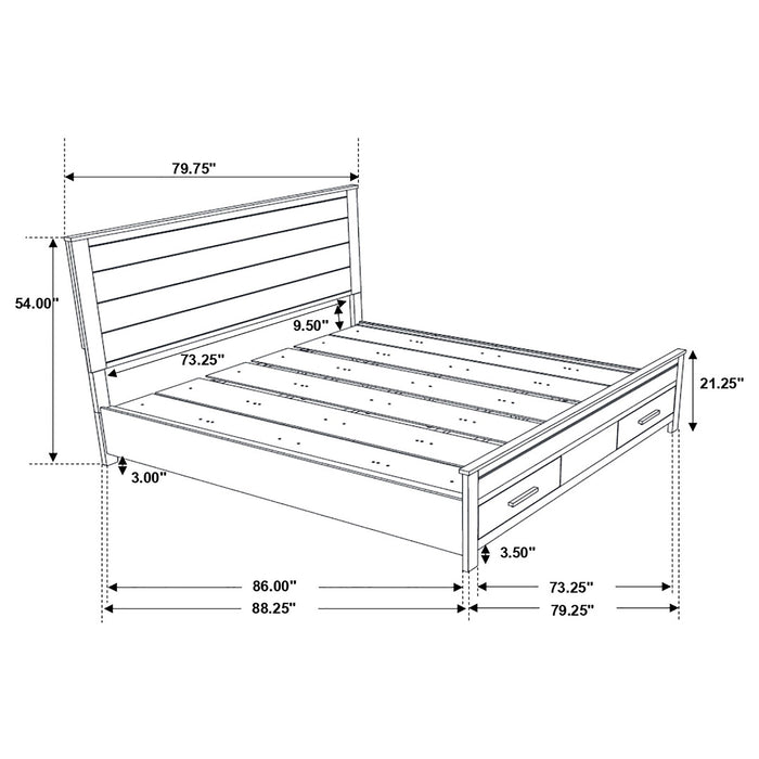 Woodmont Panel Platform Storage Bed - California Furniture (Coachella, CA)