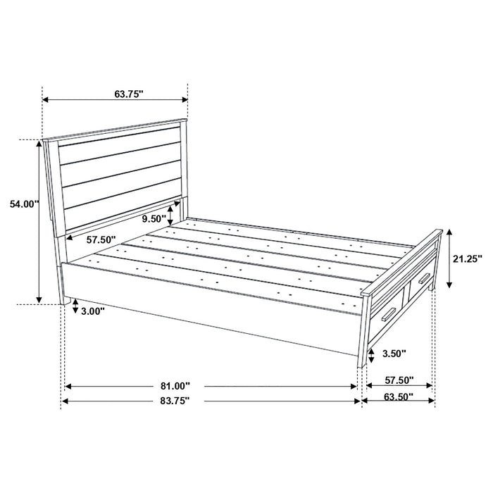 Woodmont Panel Platform Storage Bed - California Furniture (Coachella, CA)