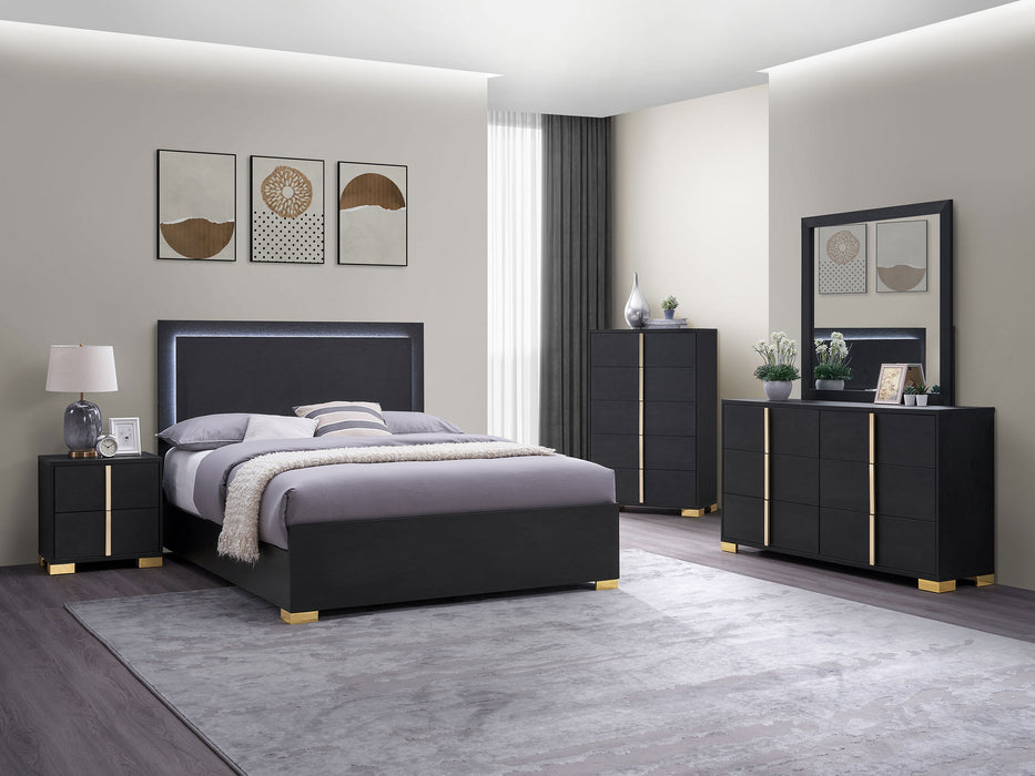Marceline Beds White & Black Eastren King, Full, Twin, & Queen - California Furniture (Coachella, CA)