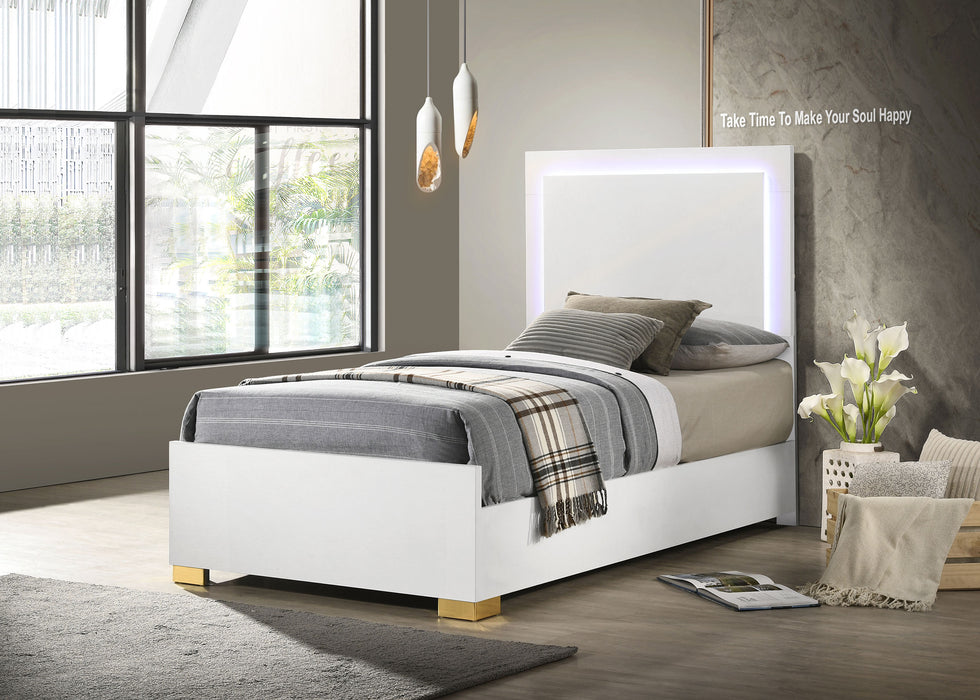 Marceline Beds White & Black Eastren King, Full, Twin, & Queen - California Furniture (Coachella, CA)