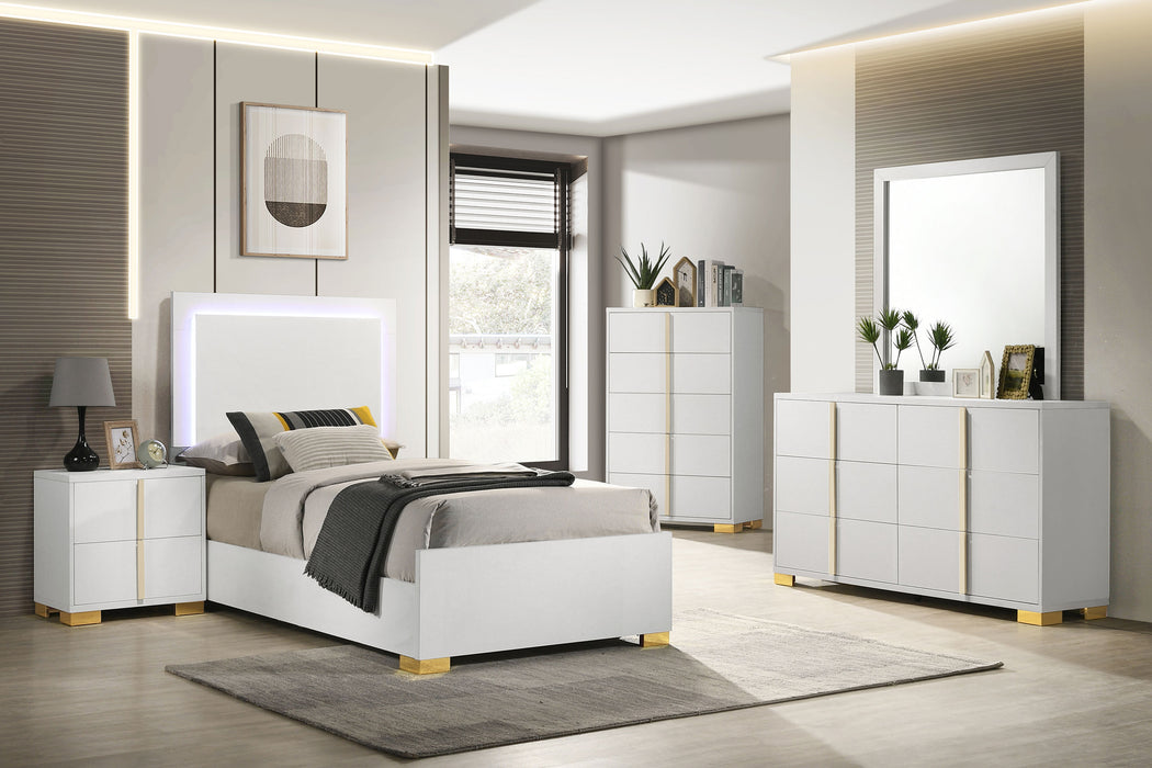 Marceline Beds White & Black Eastren King, Full, Twin, & Queen - California Furniture (Coachella, CA)