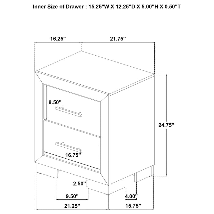 Arielle Nightstand - California Furniture (Coachella, CA)