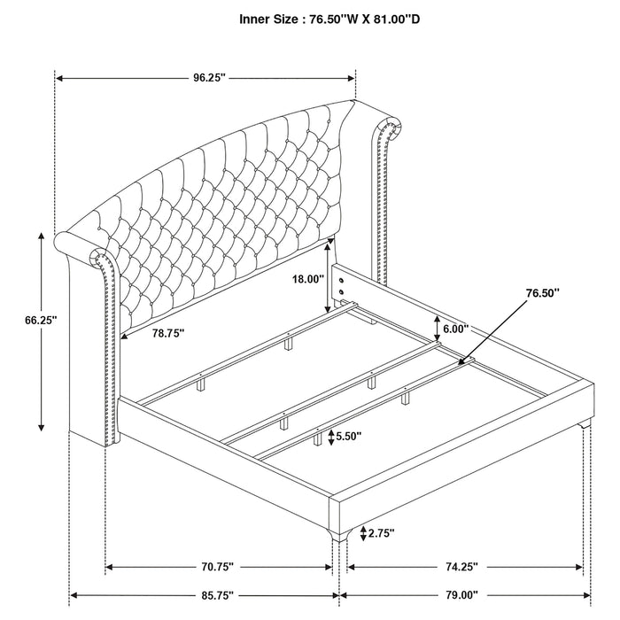 Melody Wingback Bed - California Furniture (Coachella, CA)