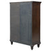Andover 6-drawer Tempered Glass Door Chest Dark Oak - California Furniture (Coachella, CA)
