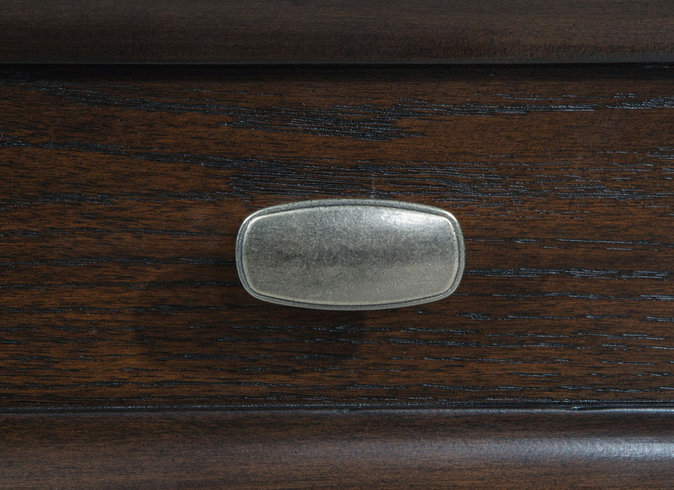 Andover 6-drawer Tempered Glass Door Chest Dark Oak - California Furniture (Coachella, CA)