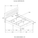 Kendall Panel Bed E.King, & Queen Black & White - California Furniture (Coachella, CA)
