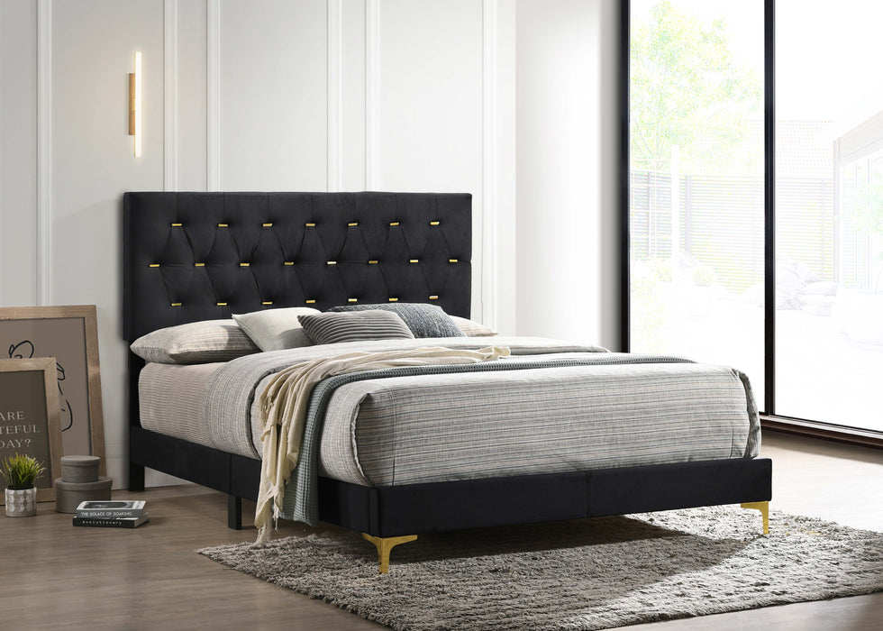 Kendall Panel Bed E.King, & Queen Black & White - California Furniture (Coachella, CA)