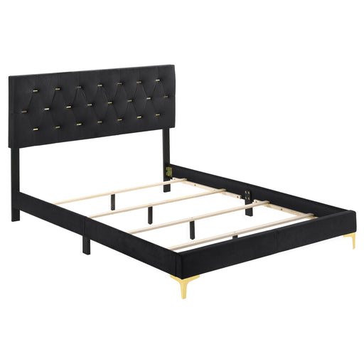 Kendall Panel Bed Black - California Furniture (Coachella, CA)