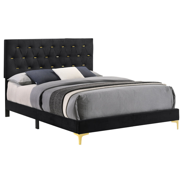 Kendall Panel Bed E.King, & Queen Black & White - California Furniture (Coachella, CA)