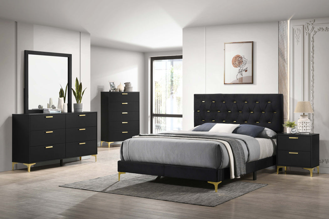 Kendall Panel Bed E.King, & Queen Black & White - California Furniture (Coachella, CA)