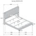 Lucia Eastern King & Queen Bed Beige & Grey - California Furniture (Coachella, CA)