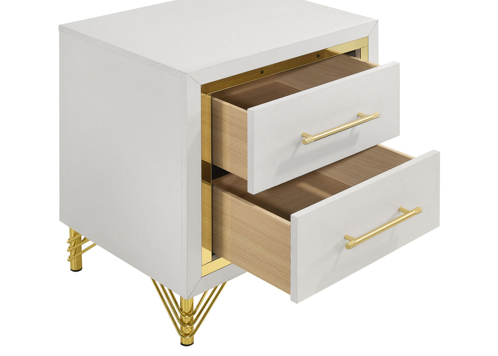 Lucia 4 & 5 Piece Bedroom Set King & Queen Beige & Grey - California Furniture (Coachella, CA)