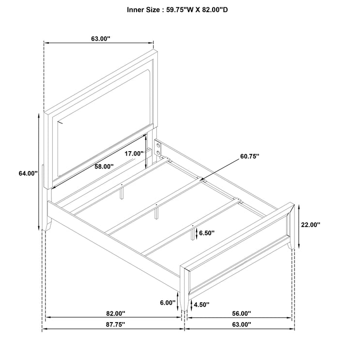 Marielle California King, E.King, & Queen Bed - California Furniture (Coachella, CA)