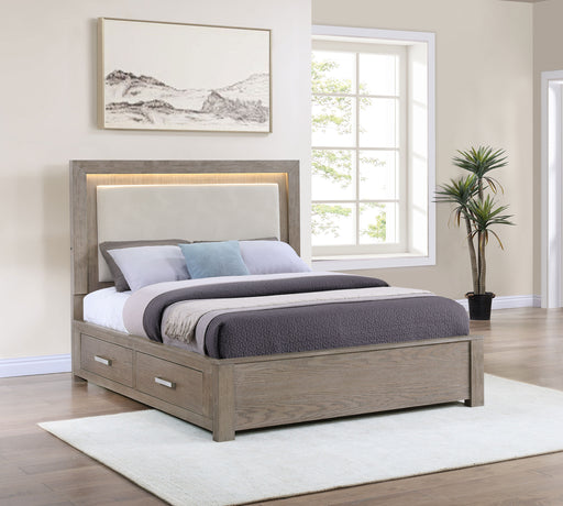 Kenora Panel Platform Storage Bed with LED Lighting - California Furniture (Coachella, CA)