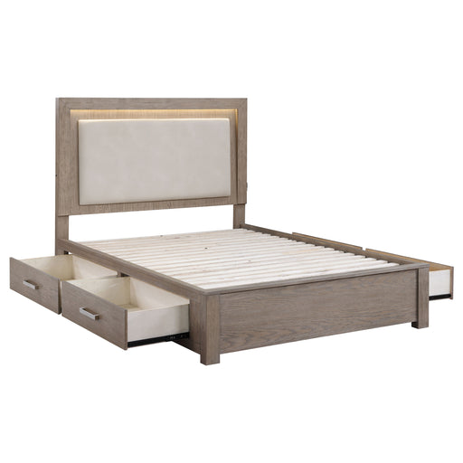 Kenora Panel Platform Storage Bed with LED Lighting - California Furniture (Coachella, CA)