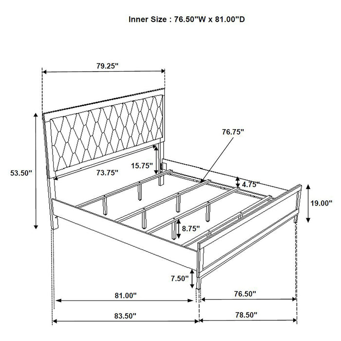 Sonora California King, E.King, & Queen Bed - California Furniture (Coachella, CA)
