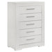 Ives 4 & 5 Piece Bedroom Set E.king & Queen White & Grey - California Furniture (Coachella, CA)