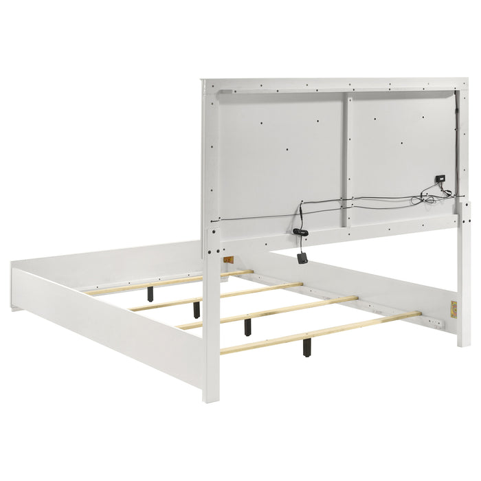 Ives 4 & 5 Piece Bedroom Set E.king & Queen White & Grey - California Furniture (Coachella, CA)