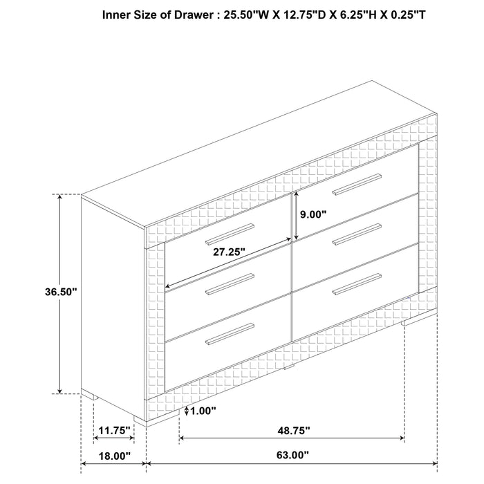 Ives 4 & 5 Piece Bedroom Set E.king & Queen White & Grey - California Furniture (Coachella, CA)