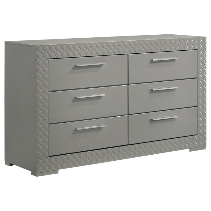 Ives 4 & 5 Piece Bedroom Set E.king & Queen White & Grey - California Furniture (Coachella, CA)